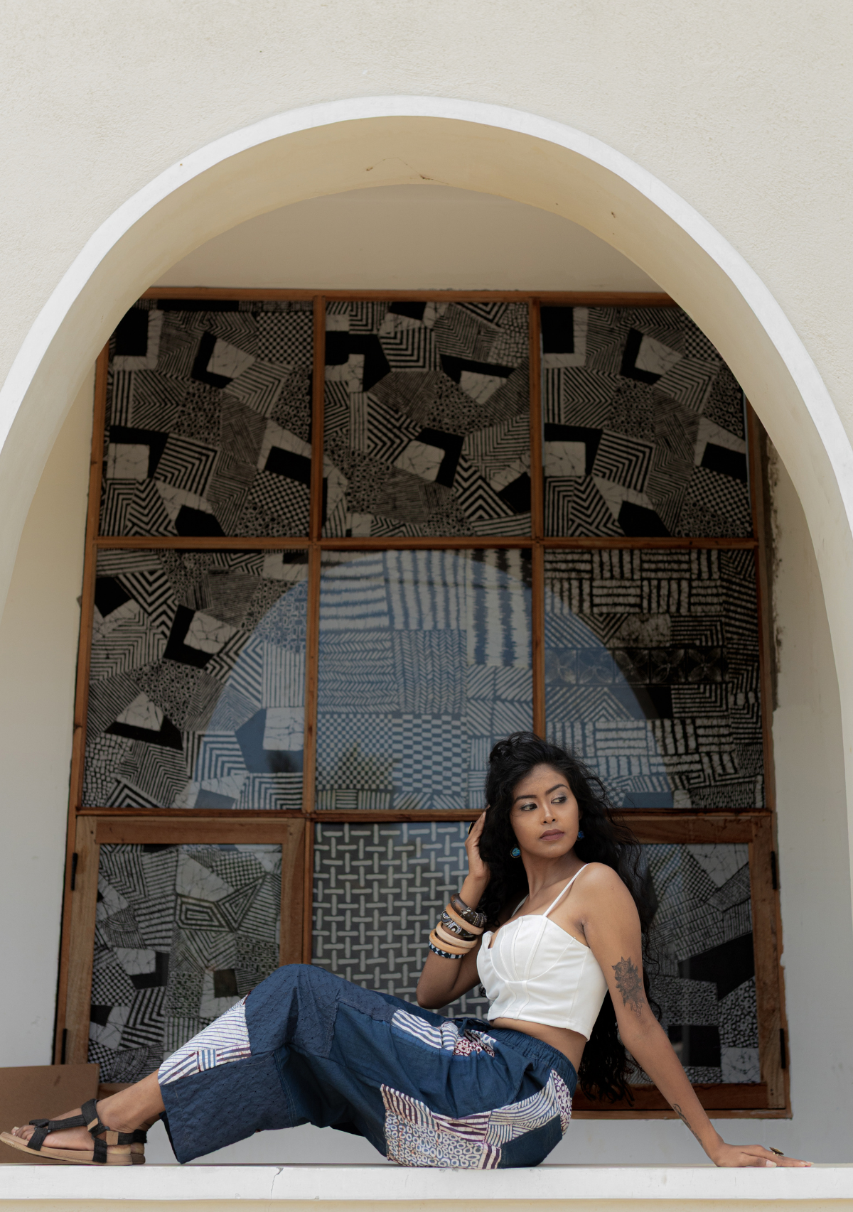 Indigo Mosaic Loom Lounge Pants