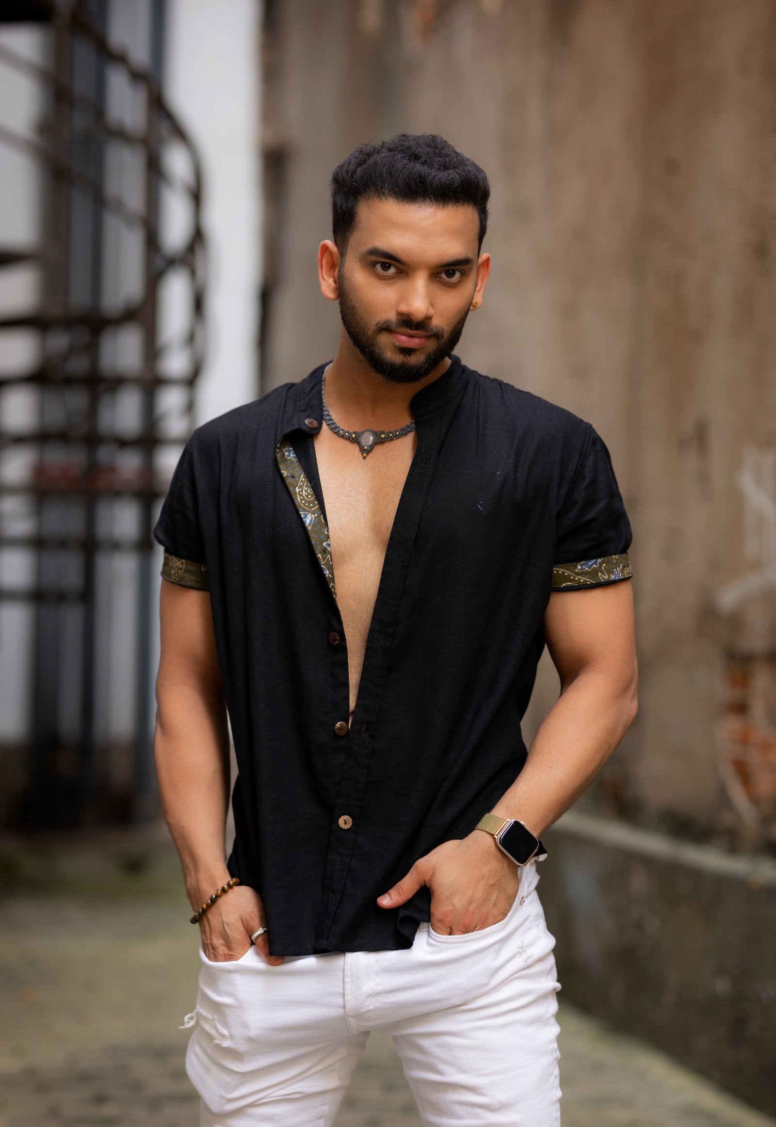 Batik Breeze - Linen Short Sleeve Shirt