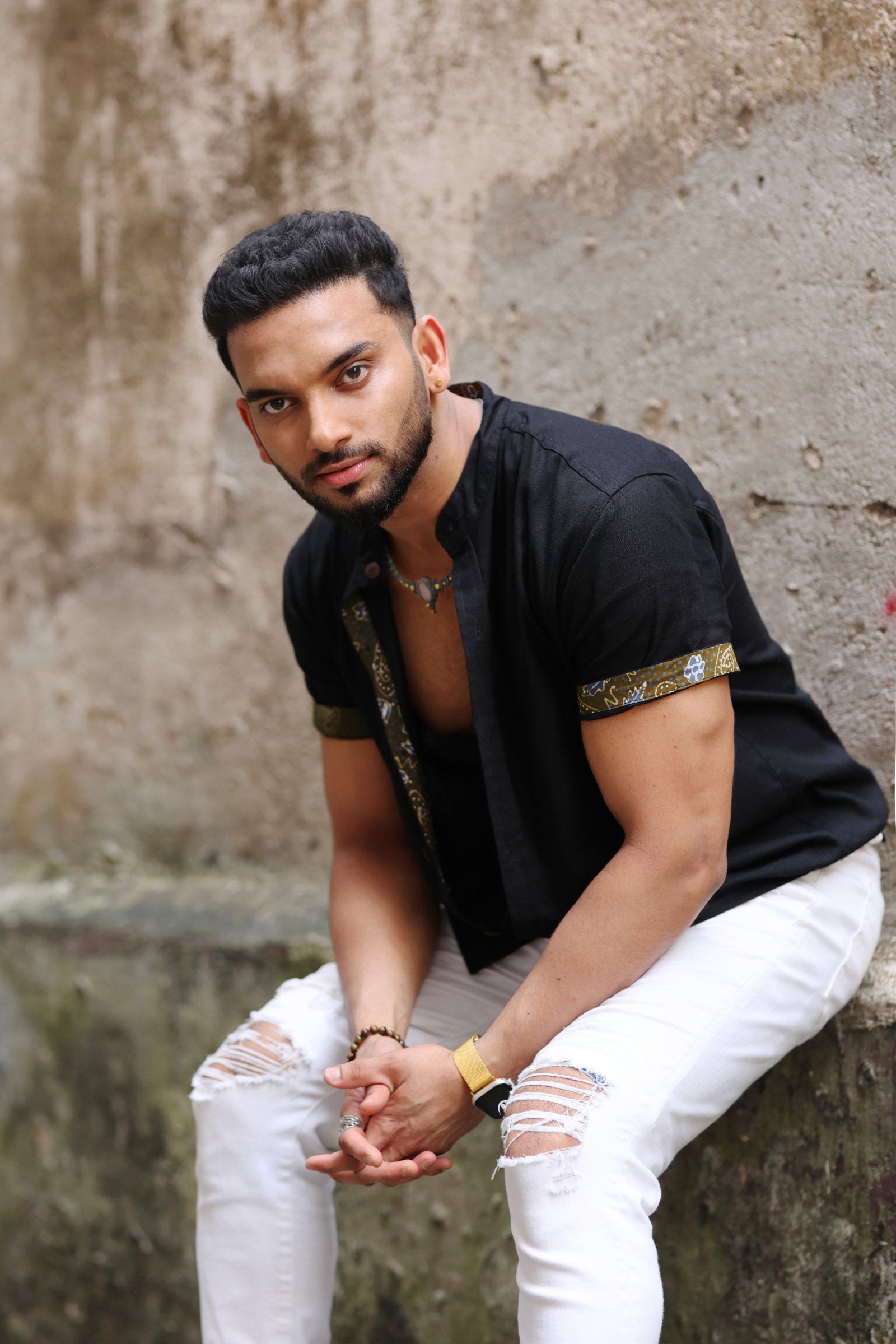 Batik Breeze - Linen Short Sleeve Shirt