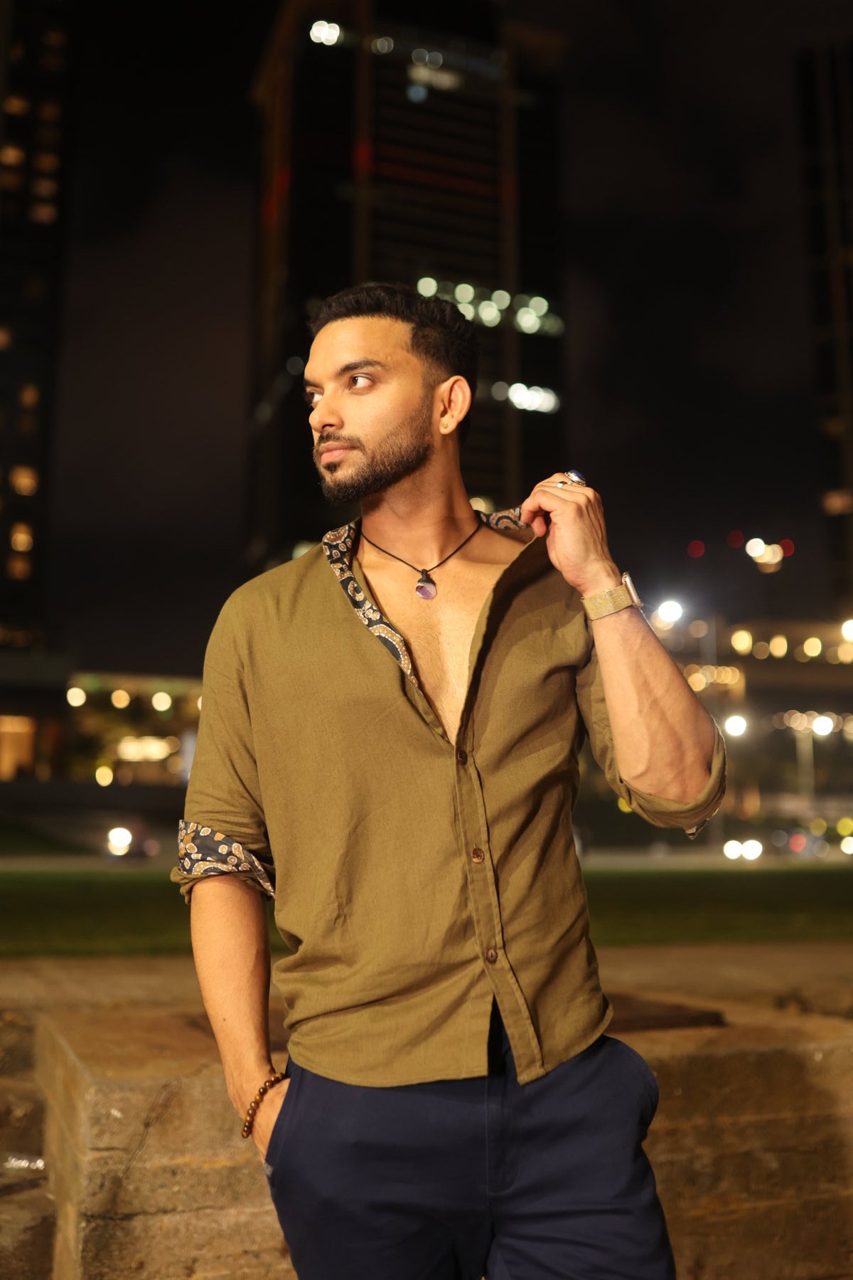 Elements of Batik - Linen Long Sleeve Shirt