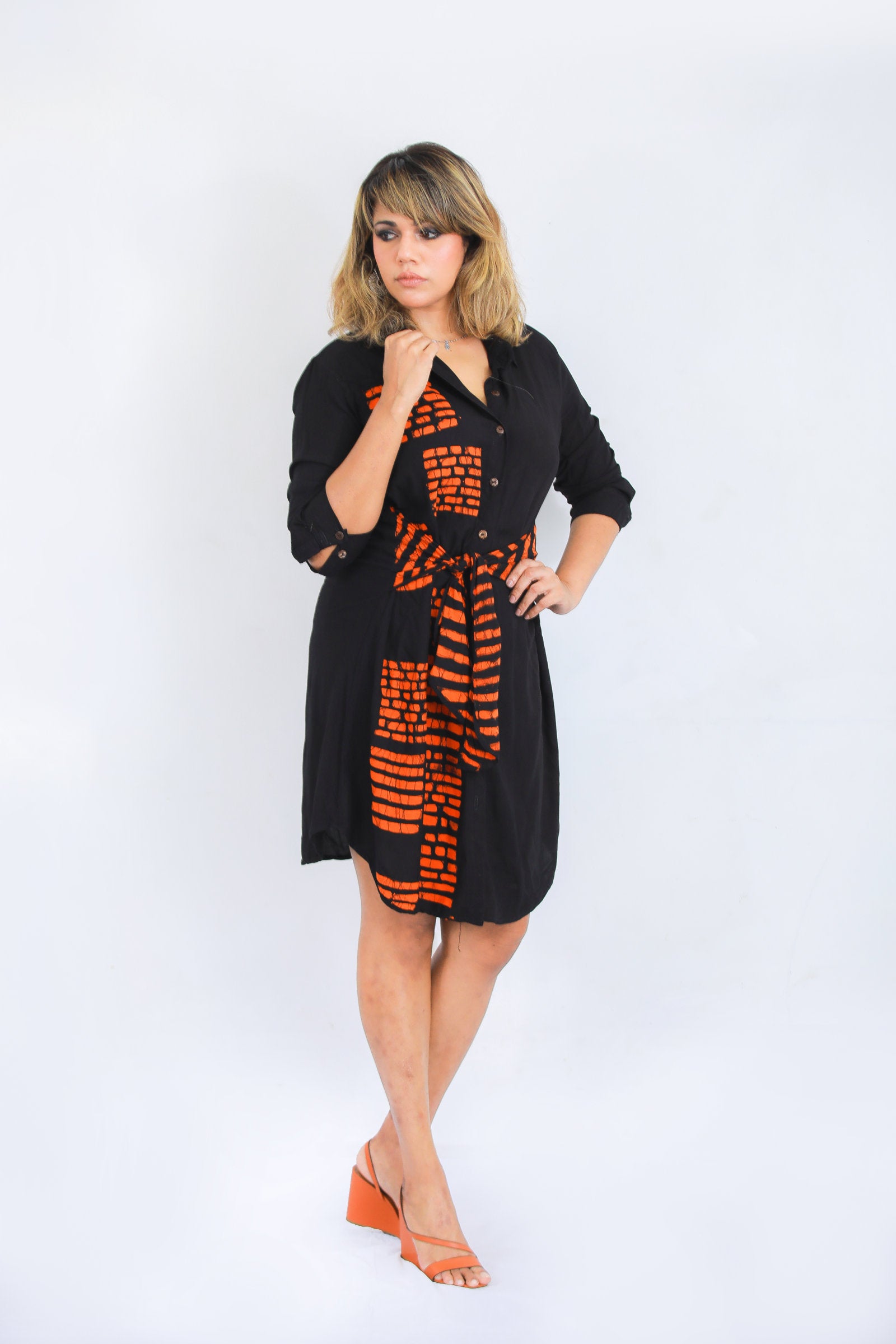 Joyful Tones Shirt Dress