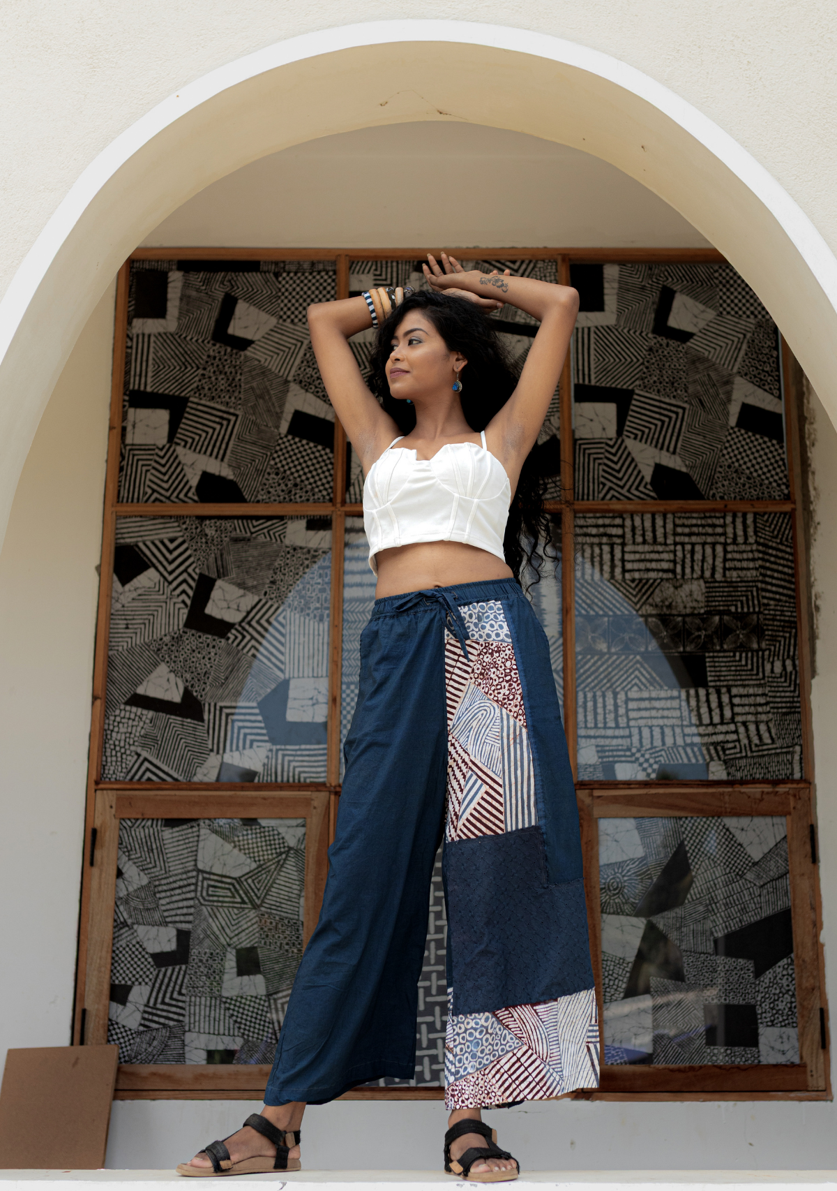 Indigo Mosaic Loom Lounge Pants