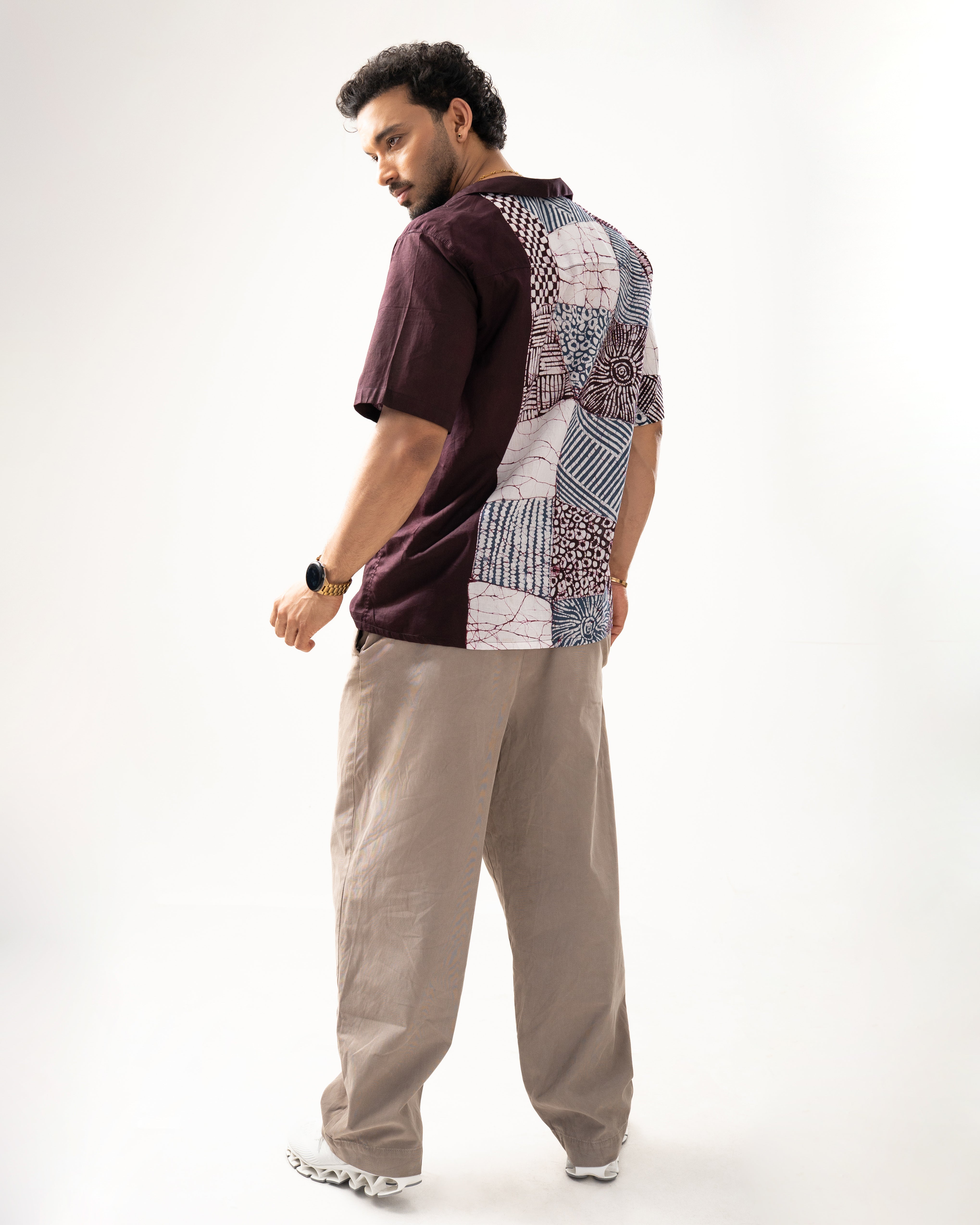 Unfolded Form Cotton Shirt
