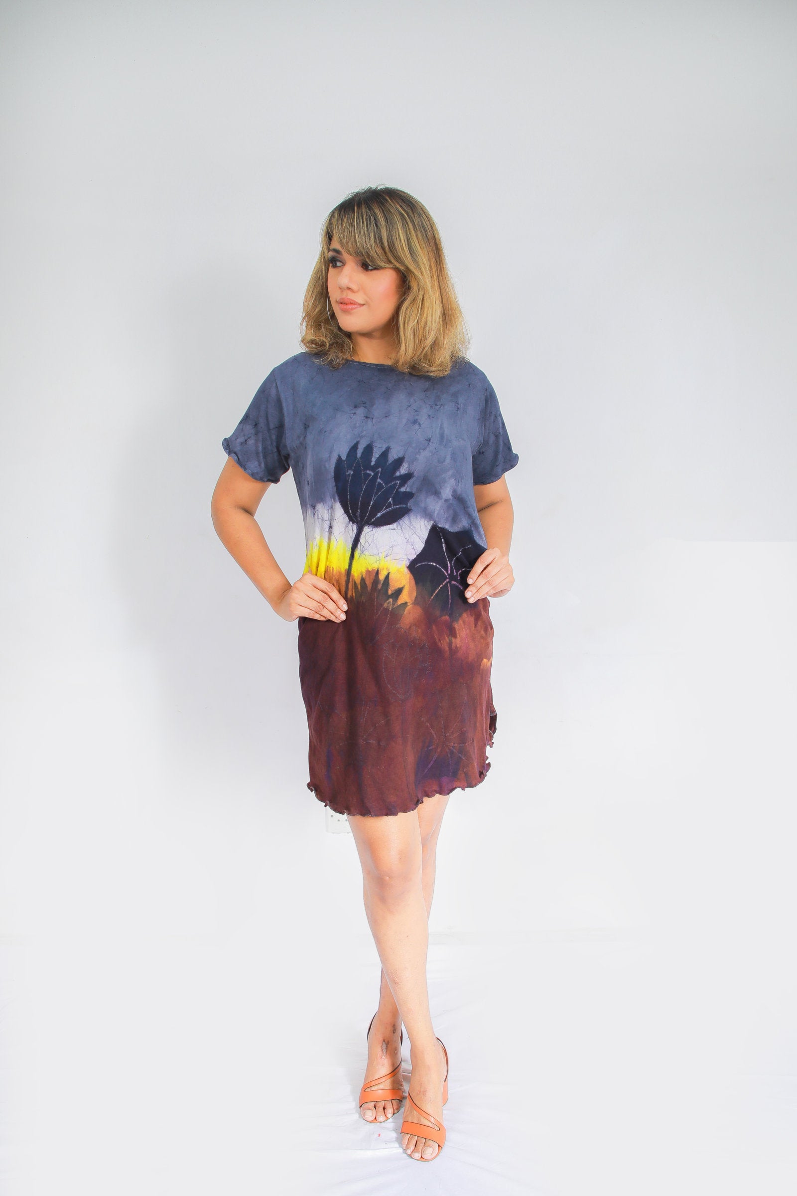 Gleeful Gradient T-Shirt Dress