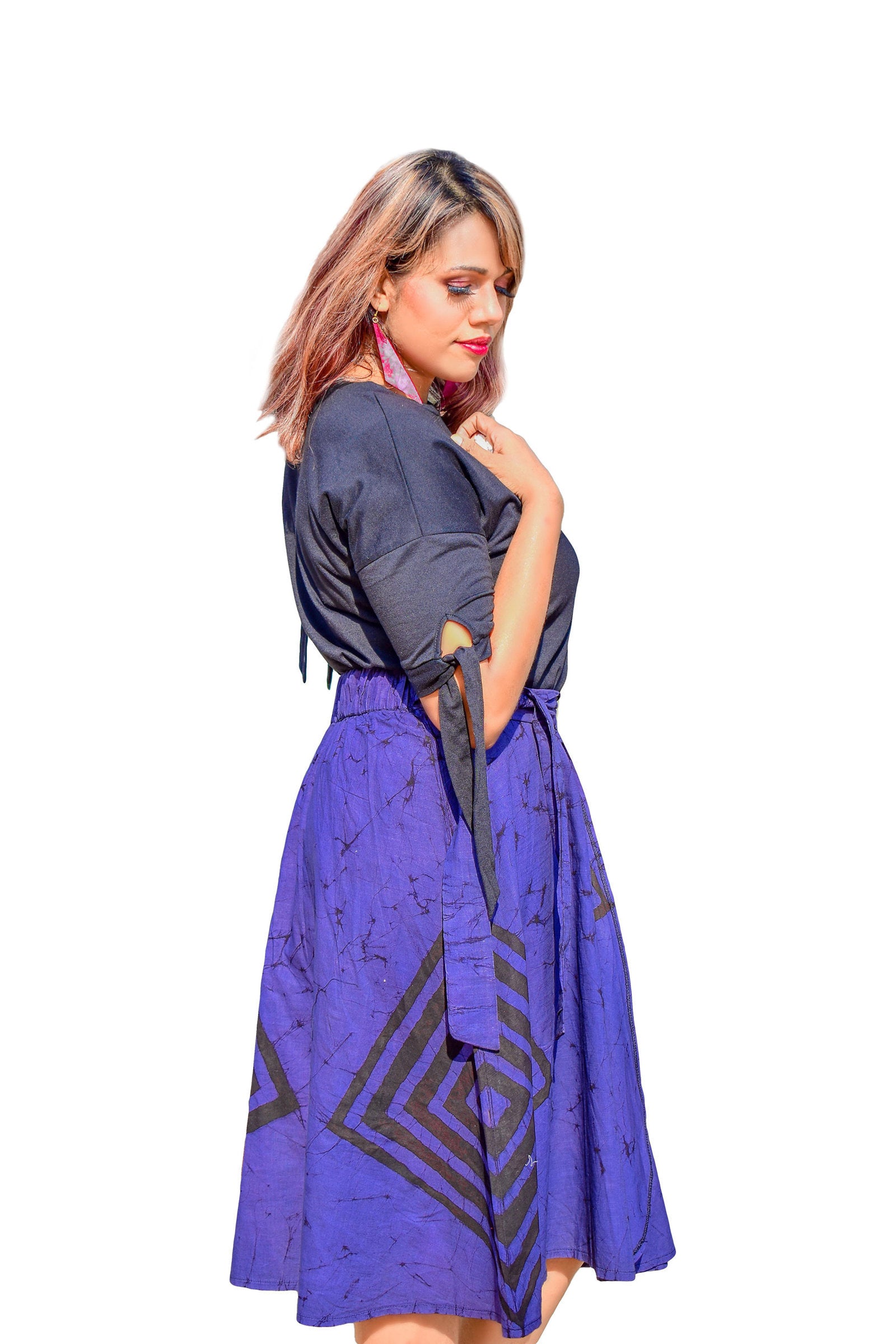 Luminous Twilight Wraparound Skirt